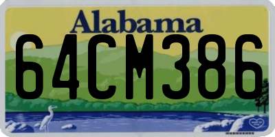 AL license plate 64CM386