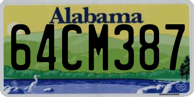 AL license plate 64CM387