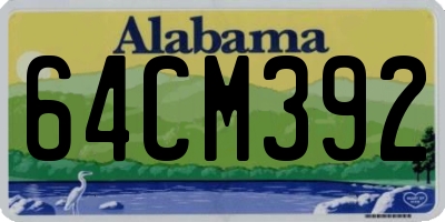 AL license plate 64CM392