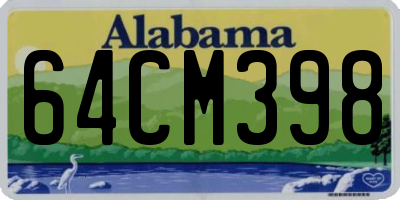 AL license plate 64CM398