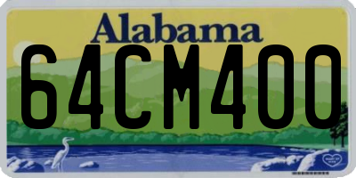 AL license plate 64CM400