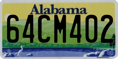 AL license plate 64CM402