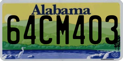 AL license plate 64CM403