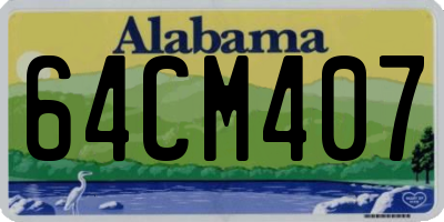 AL license plate 64CM407