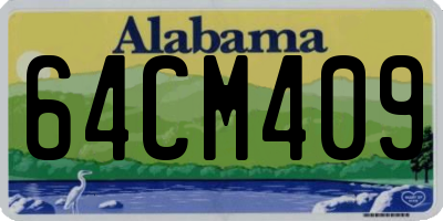 AL license plate 64CM409