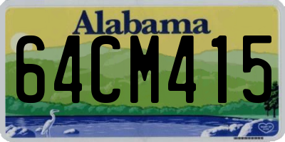 AL license plate 64CM415