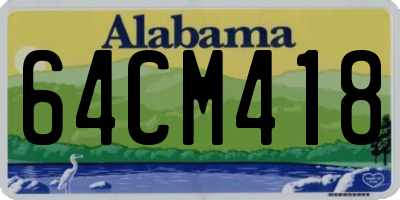 AL license plate 64CM418