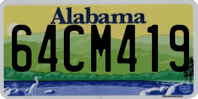 AL license plate 64CM419