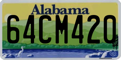 AL license plate 64CM420