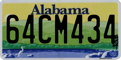 AL license plate 64CM434