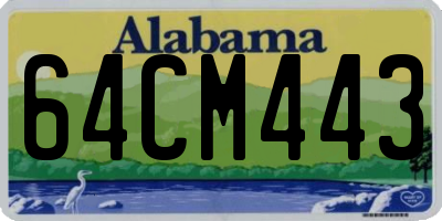 AL license plate 64CM443