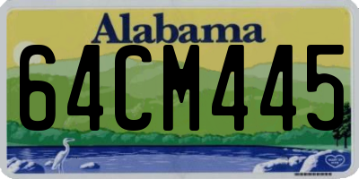 AL license plate 64CM445