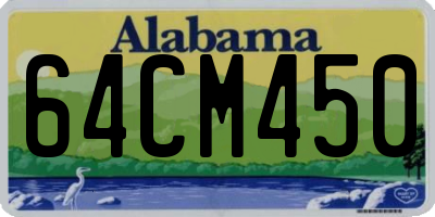 AL license plate 64CM450