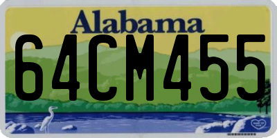 AL license plate 64CM455