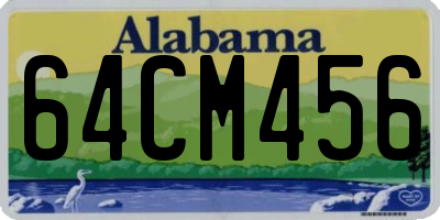 AL license plate 64CM456