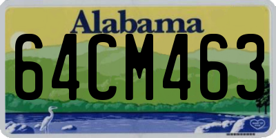 AL license plate 64CM463