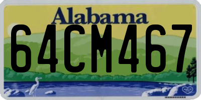 AL license plate 64CM467