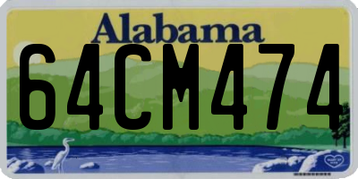 AL license plate 64CM474