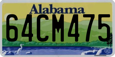 AL license plate 64CM475
