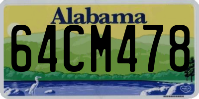 AL license plate 64CM478
