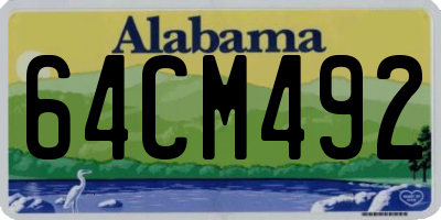AL license plate 64CM492