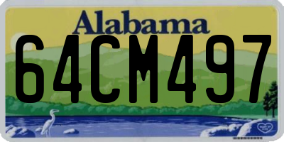 AL license plate 64CM497