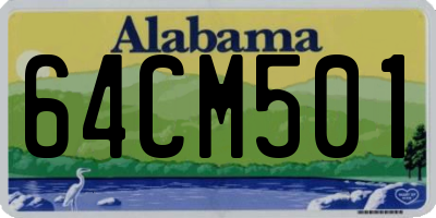 AL license plate 64CM501