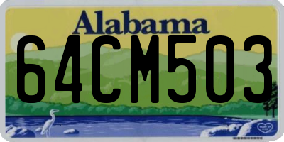 AL license plate 64CM503