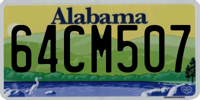AL license plate 64CM507