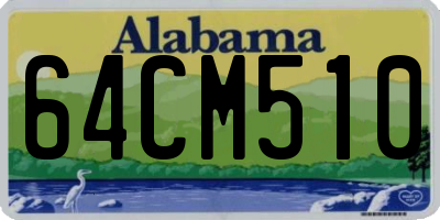 AL license plate 64CM510