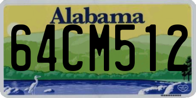 AL license plate 64CM512