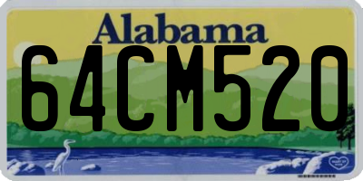 AL license plate 64CM520