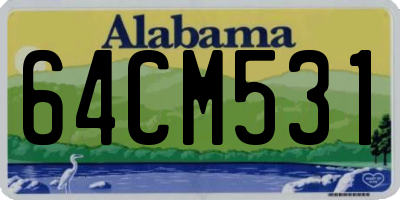 AL license plate 64CM531