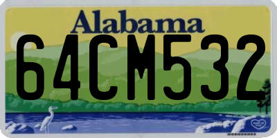 AL license plate 64CM532
