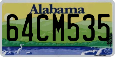 AL license plate 64CM535