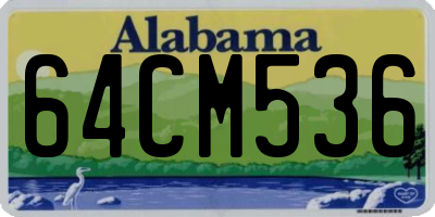 AL license plate 64CM536