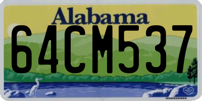 AL license plate 64CM537