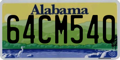 AL license plate 64CM540
