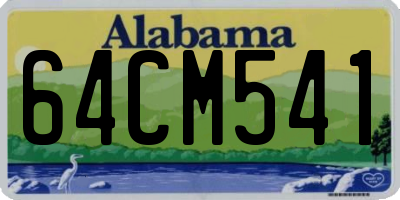 AL license plate 64CM541