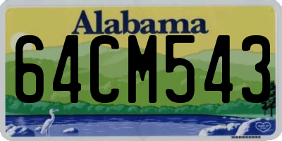 AL license plate 64CM543