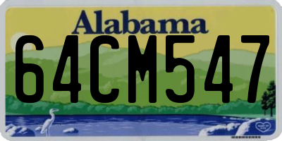 AL license plate 64CM547