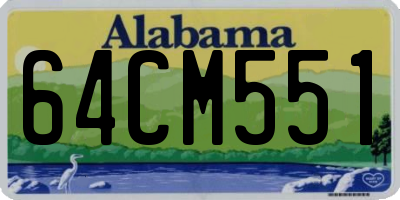 AL license plate 64CM551