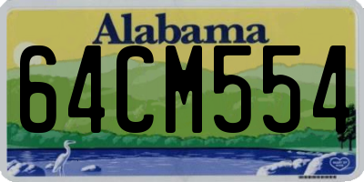 AL license plate 64CM554