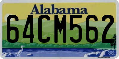 AL license plate 64CM562