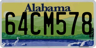 AL license plate 64CM578