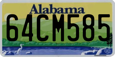 AL license plate 64CM585