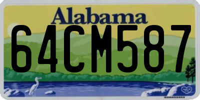 AL license plate 64CM587