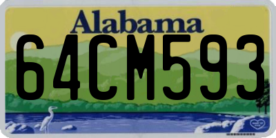 AL license plate 64CM593