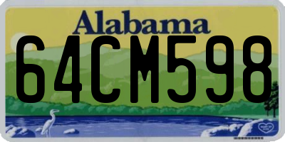 AL license plate 64CM598