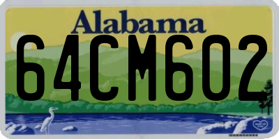 AL license plate 64CM602